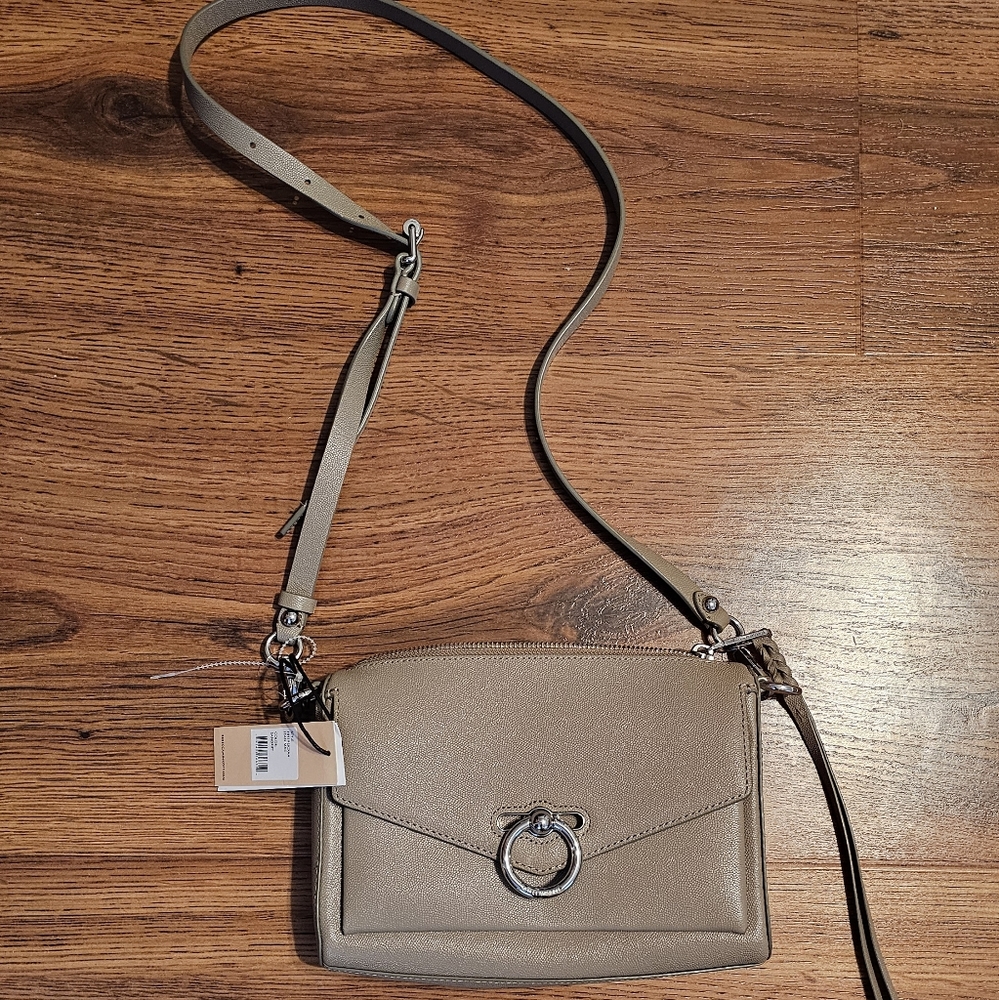 Rebecca Minkoff Taupe Crossbody Leather Shoulder Bag